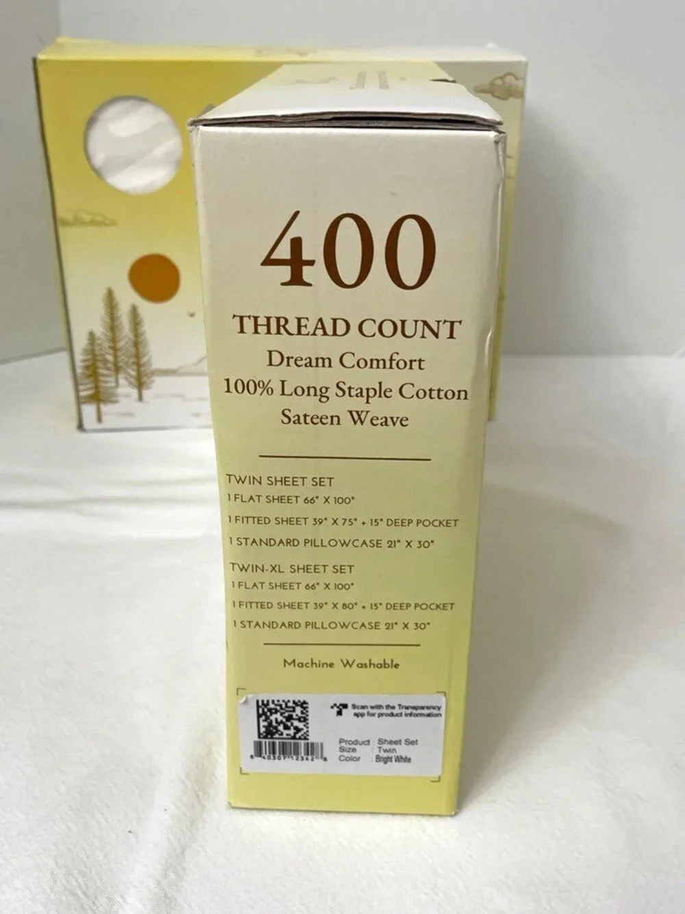 California‎ Design Den Sheets 2 Twin Sets Bright White 400 Thread Count
